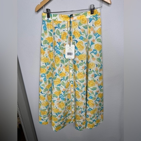 Spell Islamorada MIDI Skirt in Meadow Size Medium NWT - Picture 3 of 8